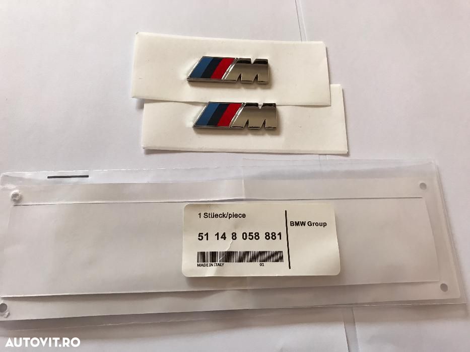 Set Emblema BMW X6M aripi/spate abs originale crom - 4