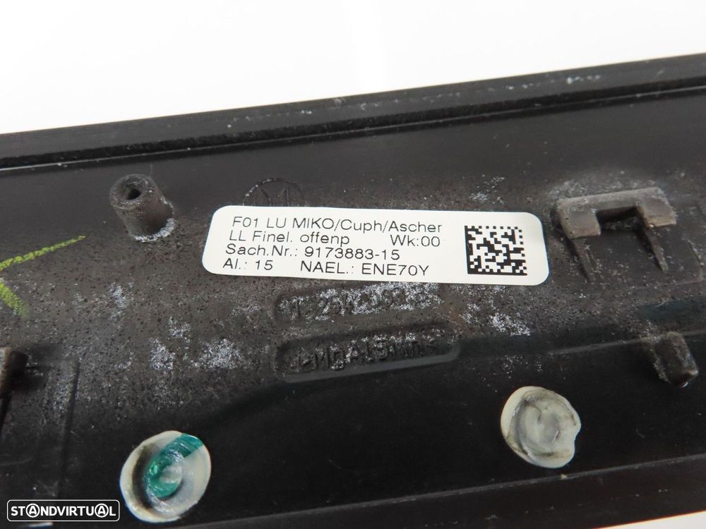 Friso do Cinzeiro em Madeira Natural Seminovo/ Original BMW 7 (F01, F02, F03, F0... - 4