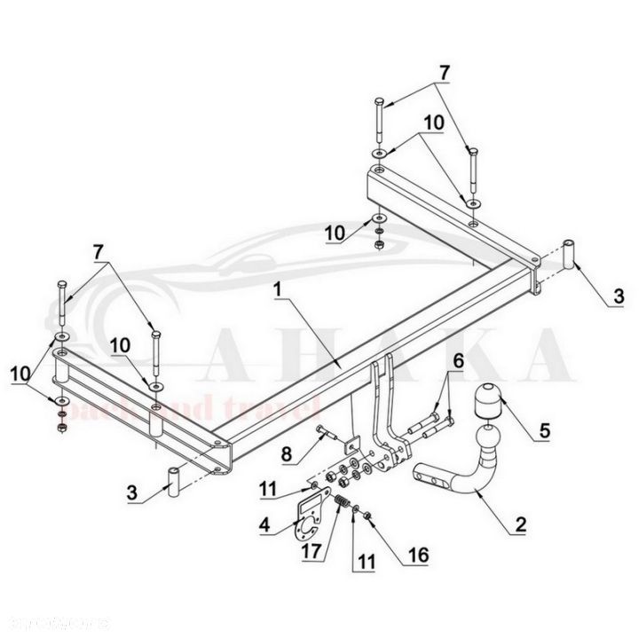 Hak Holowniczy Odkręcany Do Audi A4 B8 Avant Kombi (Tylko S-Line / S4) 2008-2015 - 2