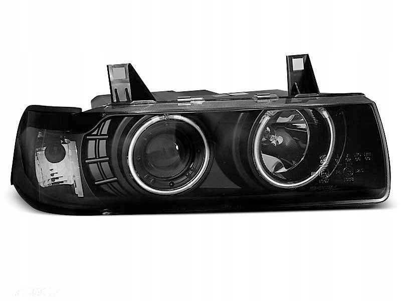 Lampy Reflektory Bmw E36 4D 90-99 Ringi Ccfl Black - 1