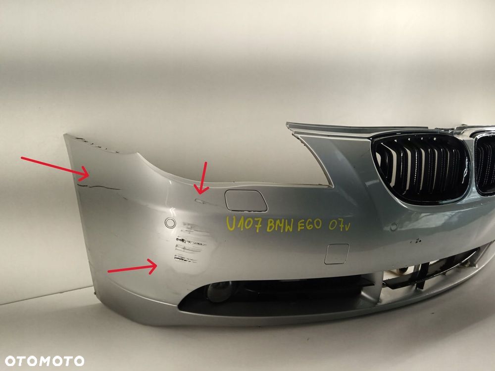 ZDERZAK PRZEDNI PRZÓD BMW 5 E60 03-10 SPRYSKI PDC - 2