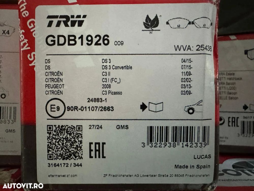 GDB1926 | Set Placute Frana | Opel Crossland X - 1
