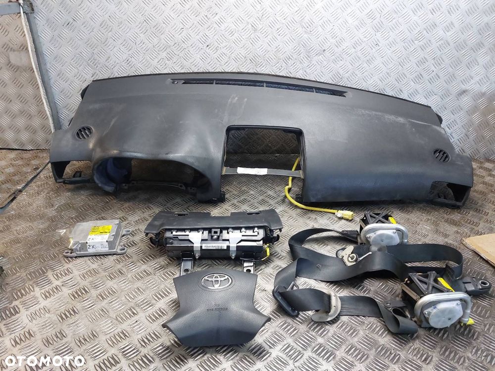 ZESTAW AIRBAG KOKPIT DESKA PASY PODUSZKI MODUŁ TOYOTA AVENSIS T25 - 1