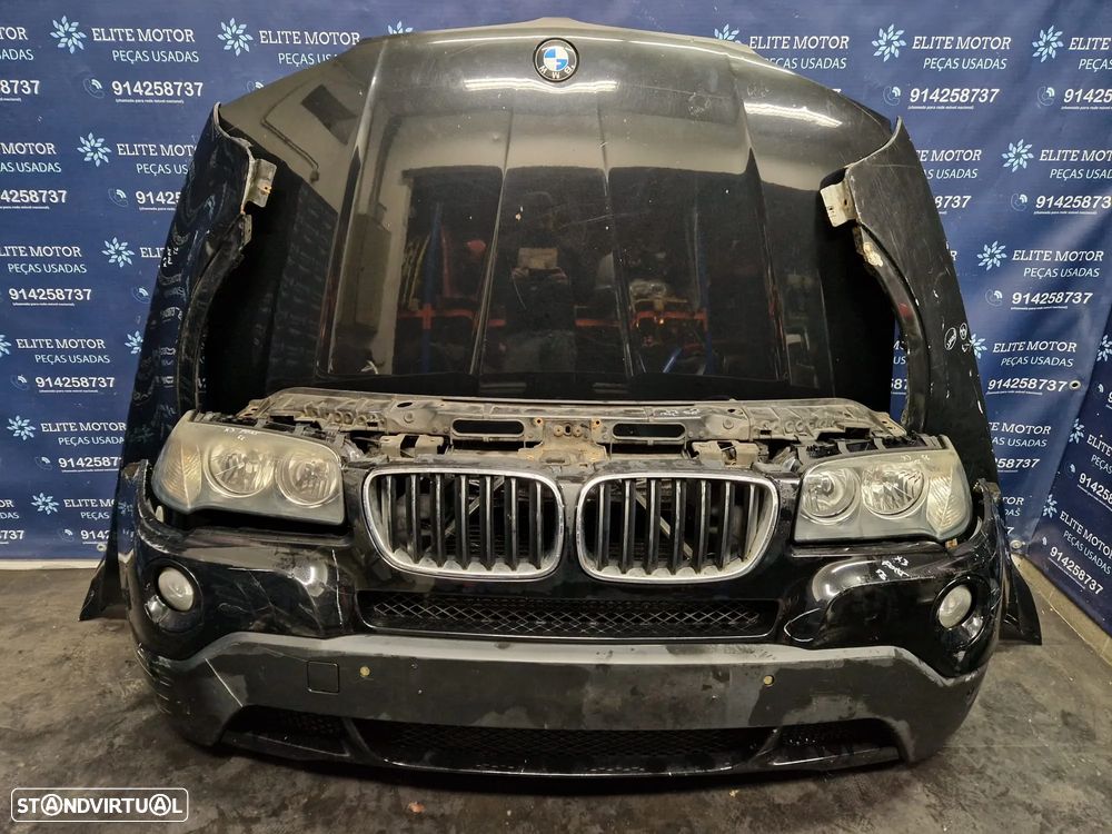 Frente completa usada BMW X3 E83 LCI 2.0D capot parachoques oticas guarda lamas radiador - 3