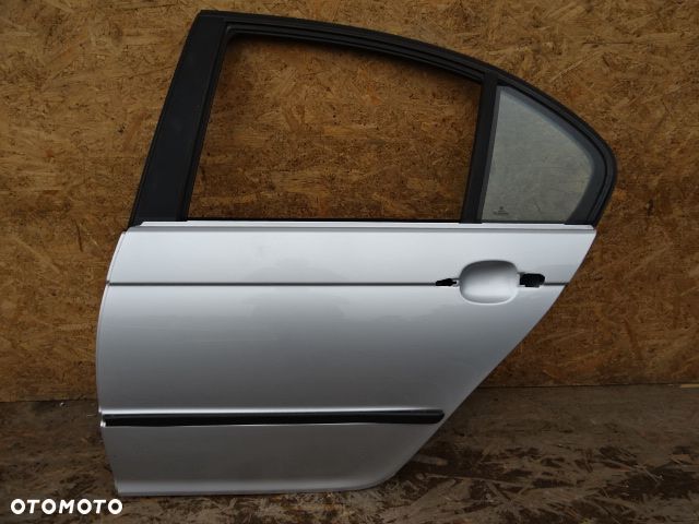 DRZWI LEWY TYŁ LEWE TYLNE BMW E46 LIFT SEDAN 01-05 LAK:TITANSILBER METALLIC NR522 - 1