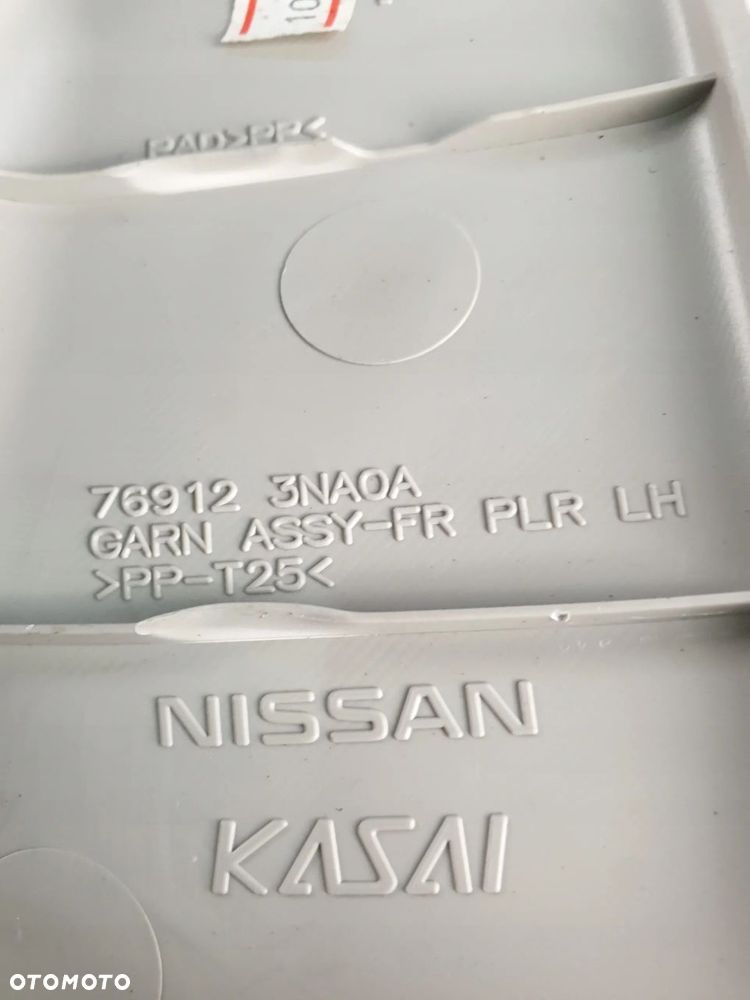 NISSAN LEAF I osłona poszycie słupka lewa - 7