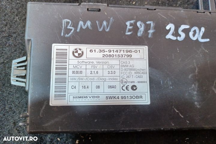 Modul confort 9147196 9147196-01 9147196 9147196-01 BMW Seria 1 E87 [ - 3