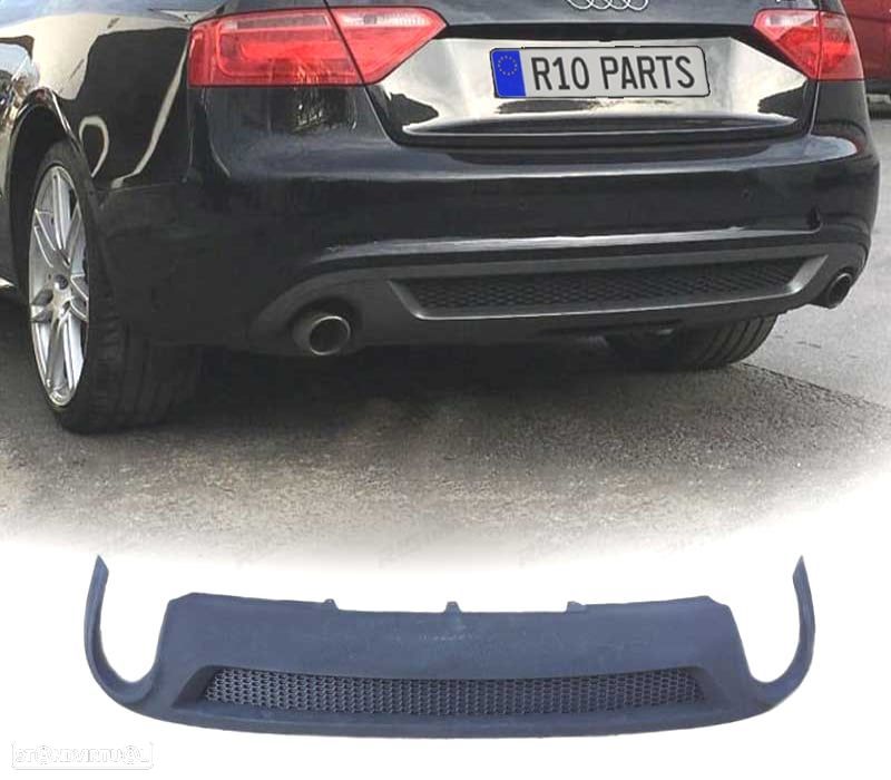 DIFUSOR TRASEIRO AUDI A5 COUPE 07-11 LOOK S-LINE - 1
