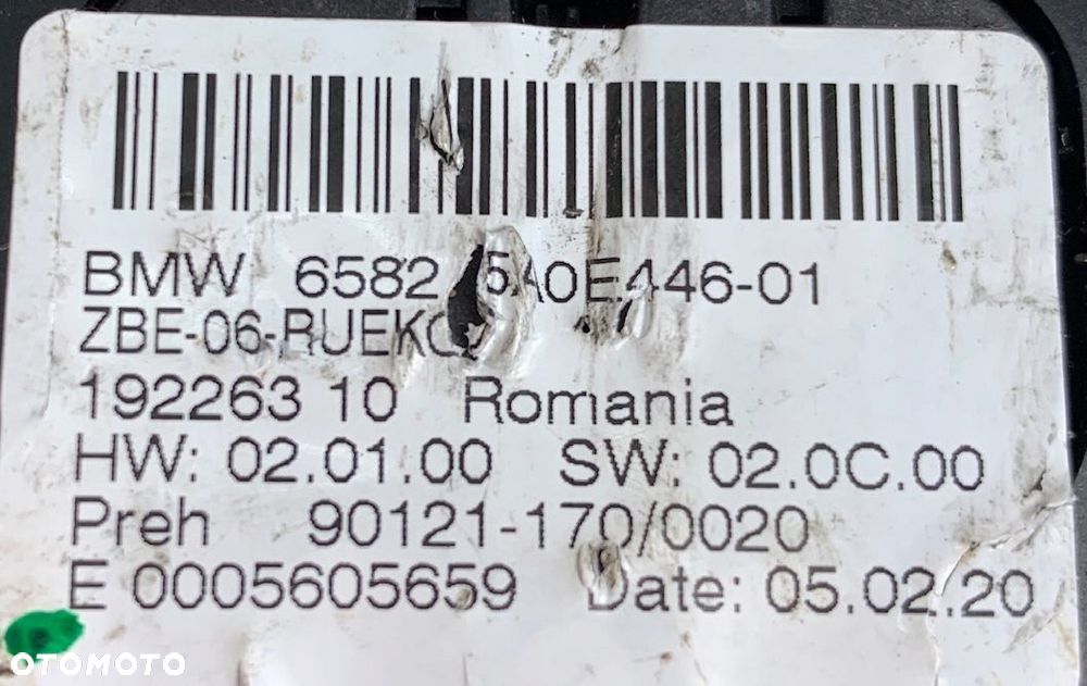 PANEL STEROWANIA PRZEŁĄCZNIK IDRIVE BMW F30 F48 F39 5A0E446 - 5