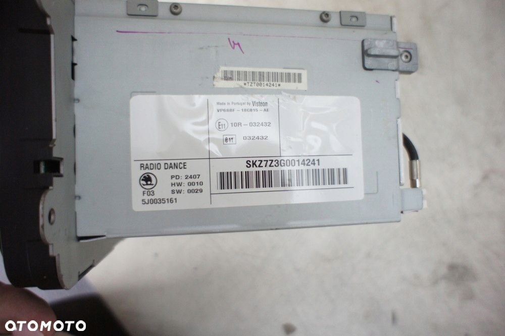 SKODA ROOMSTER RADIO 5J0035161 - 2