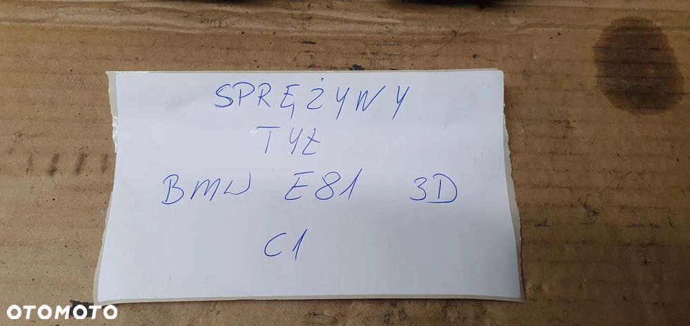Sprężyny sprężyna zawieszenia tył tylne BMW I E81 E87 C1 - 6