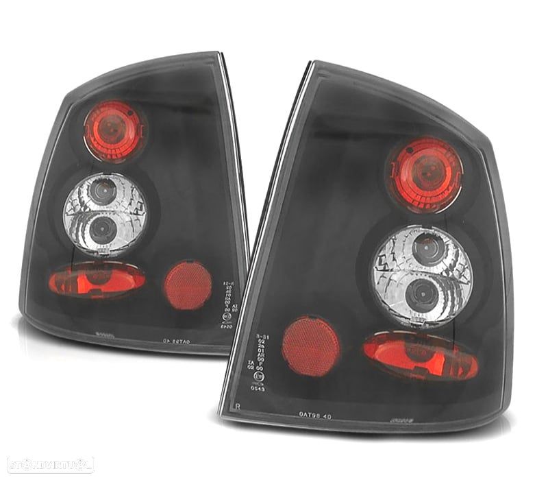 FAROLINS TRASEIROS PARA OPEL ASTRA G 2P 4P 97-04 PRETO - 1
