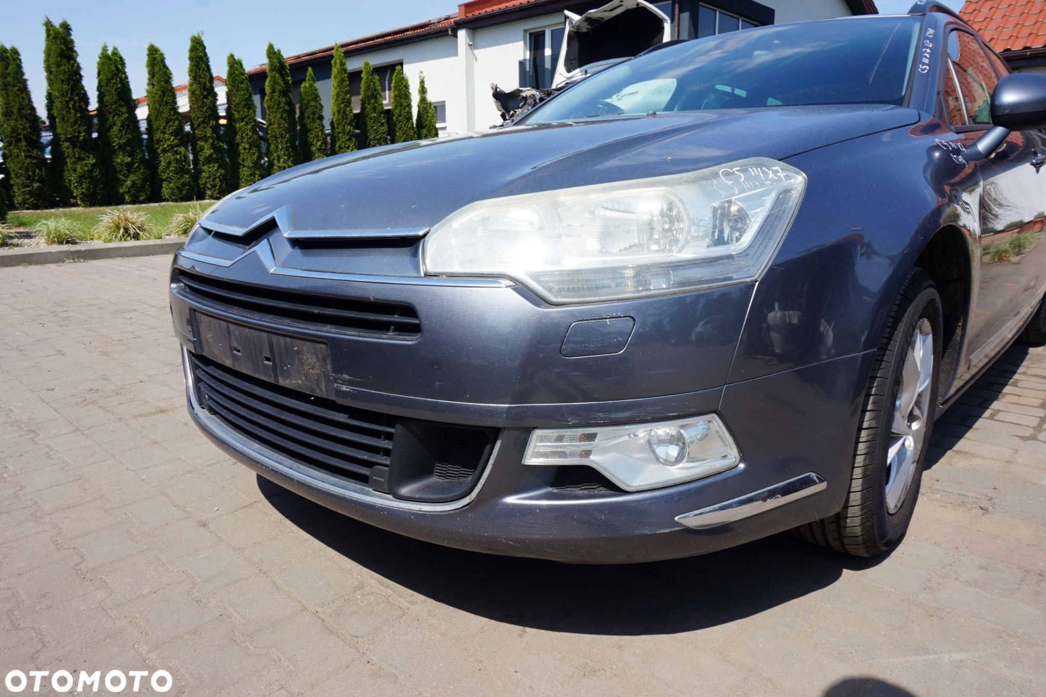 MASKA ZDERZAK BŁOTNIKI LAMPY C5 III X7 KTHB  CITROEN 2008-2017 SZARY PRZÓD KOMPLETNY - 8
