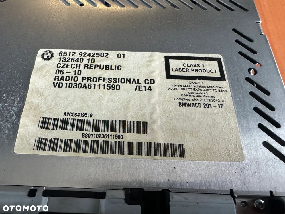 Radio fabryczne Professional BMW E90 91 9242502 13264010 - 3