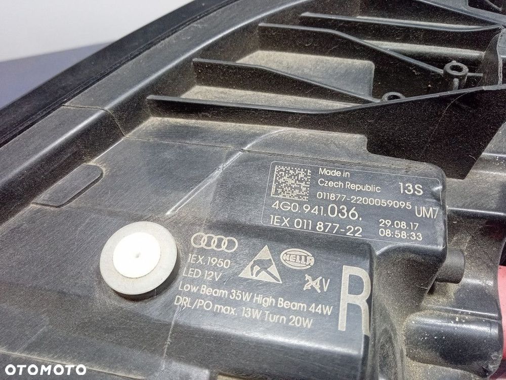 AUDI A6 C7 LIFT REFLEKTOR PRAWY LAMPA PRZEDNIA MATRIX EU 4G0941036 - 4
