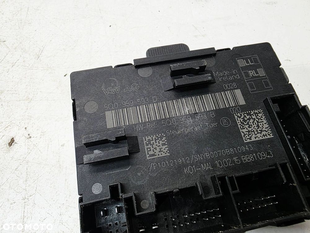 MODUŁ STEROWNIK DRZWI AUDI A3 8V VOLKSWAGEN SKODA SEAT 5Q0959593D - 4