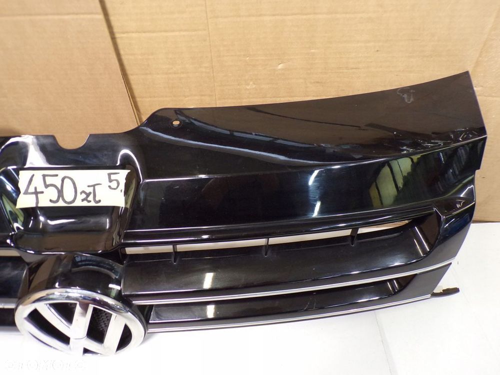 VW T5 LIFT 10- ATRAPA GRILL ORYGINALNA CARAVELLE MULTIVAN CZARNA CHROMY - 3