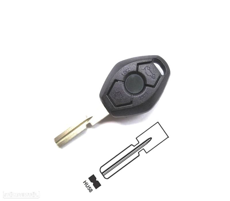 CAPA CHAVES BMW EXAGONAL LAMINA RAIADA - 1