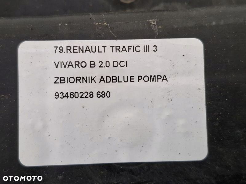 RENAULT TRAFIC III 3 VIVARO B 2.0 DCI ZBIORNIK ADBLUE POMPA 93460228 - 6