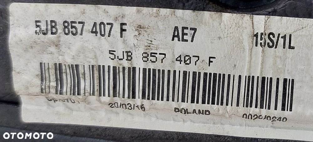 lusterko obudowa lewa skoda rapid 5jb857407f - 5