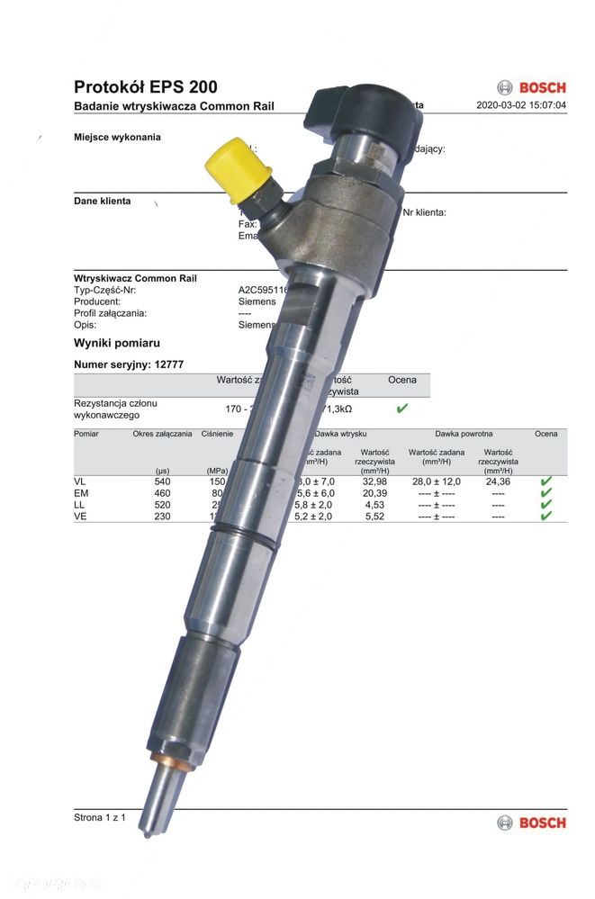 WTRYSKIWACZ SKODA AUDI VW SIEMENS1.6TDI 03L130277B - 1