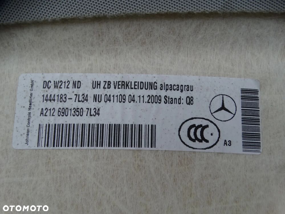 PODSUFITKA SUFIT PODSUFITÓWKA A2126901350 MERCEDES W212 F-VAT - 4