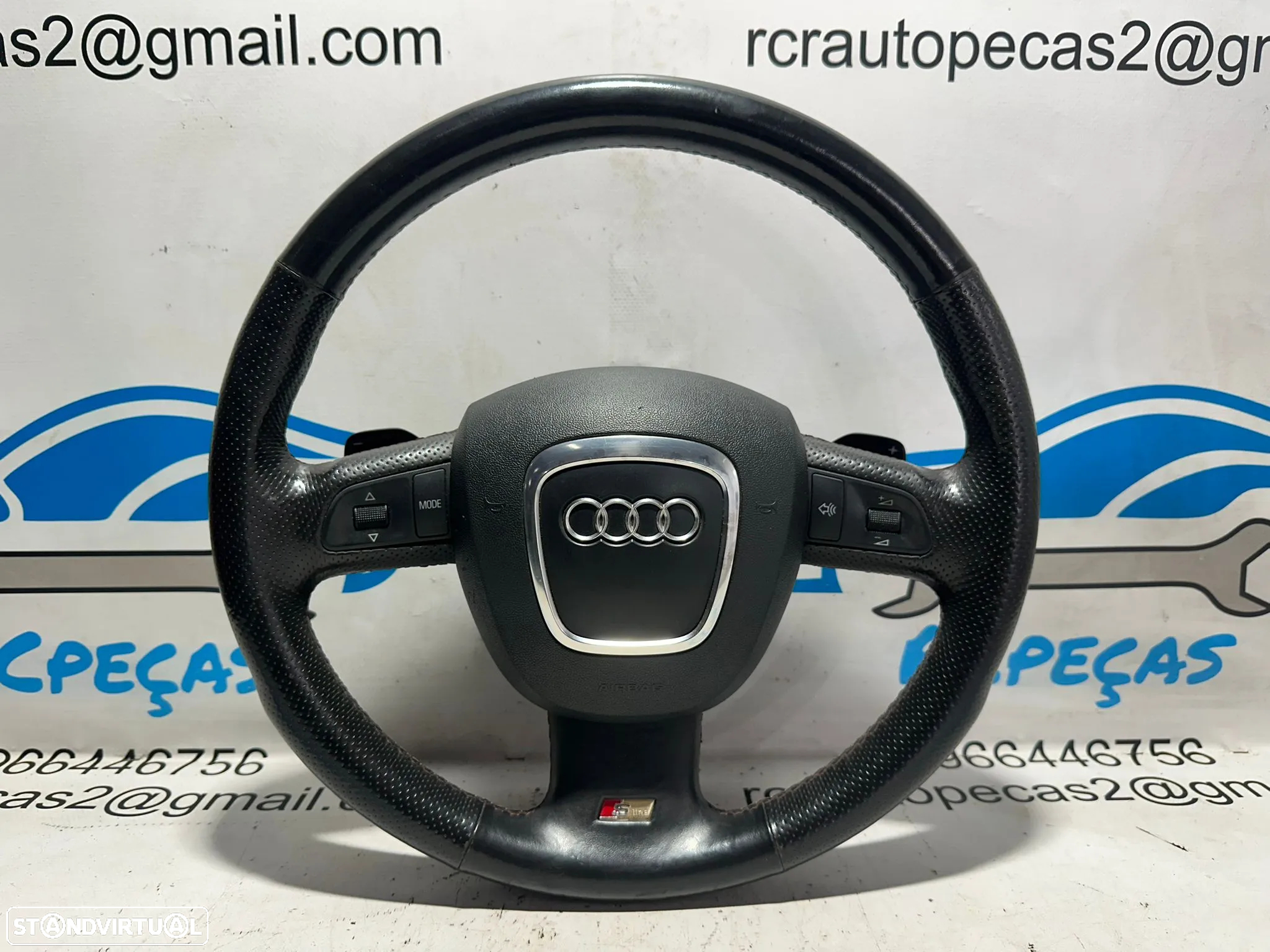 .Volante Airbag Multifunções Botões Patilhas Original Audi A6 C6 DSG 4F0419091CA 2005 - 2015 - 3