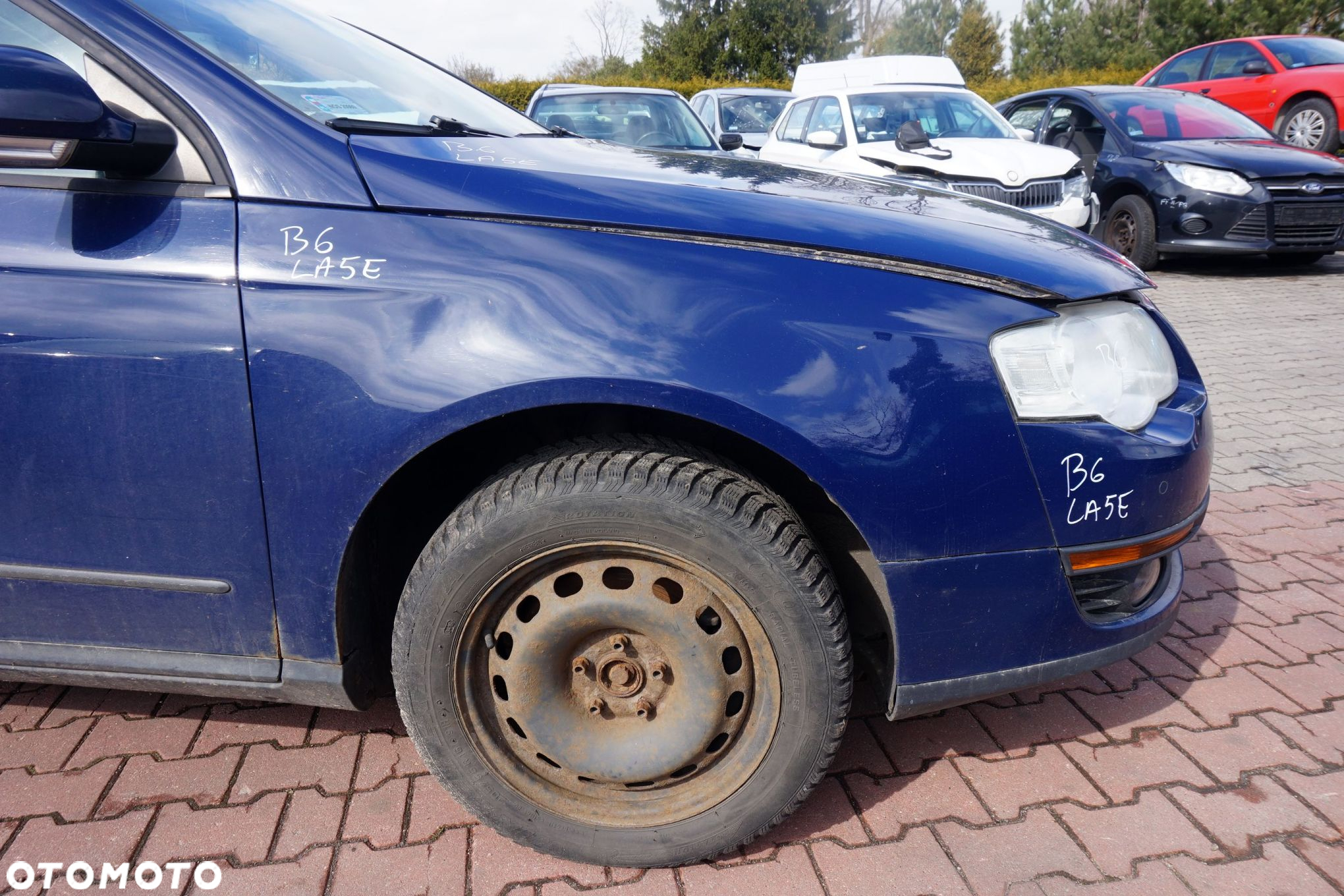 MASKA ZDERZAK BŁOTNIKI LAMPY PASSAT B6 LA5E PDC VOLKSWAGEN 2005-2010 GRANATOWY PRZÓD KOMPLETNY - 13