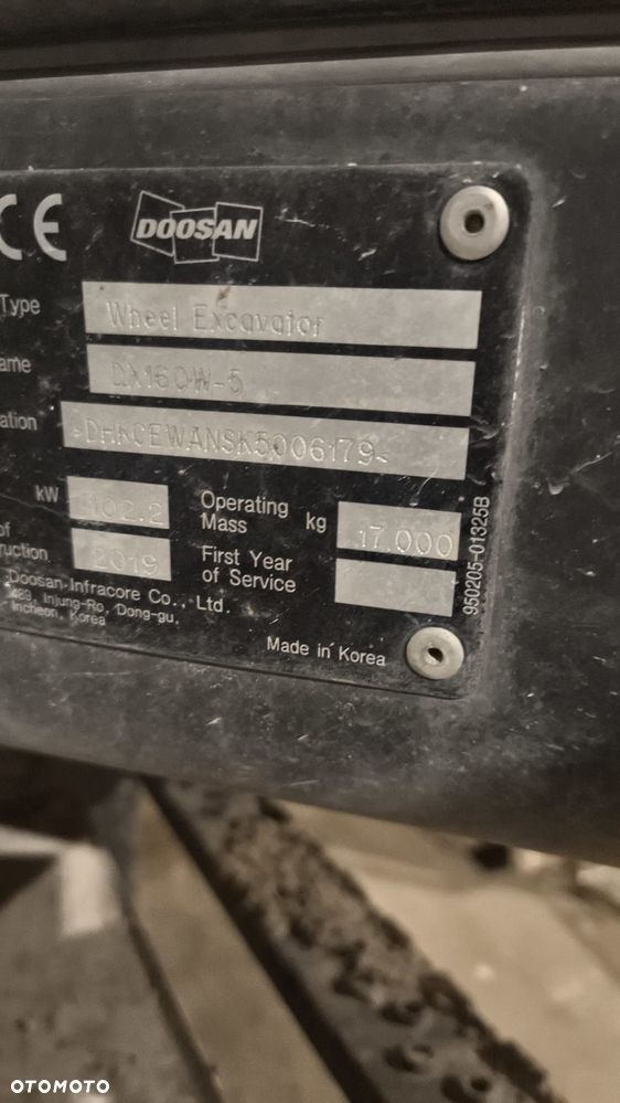 Doosan DX 160 Super Stan Koparka Kołowa - 6