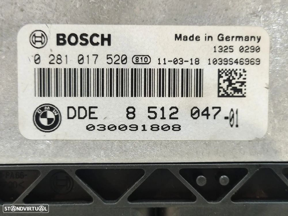 Centralina ECU Motor Bosch / BMW N47D20C - Centralina ECU Motor Bosch / BMW N47D20C - 8512047 | 0281017520 - E90 | E91 | E92 | E93 - 6