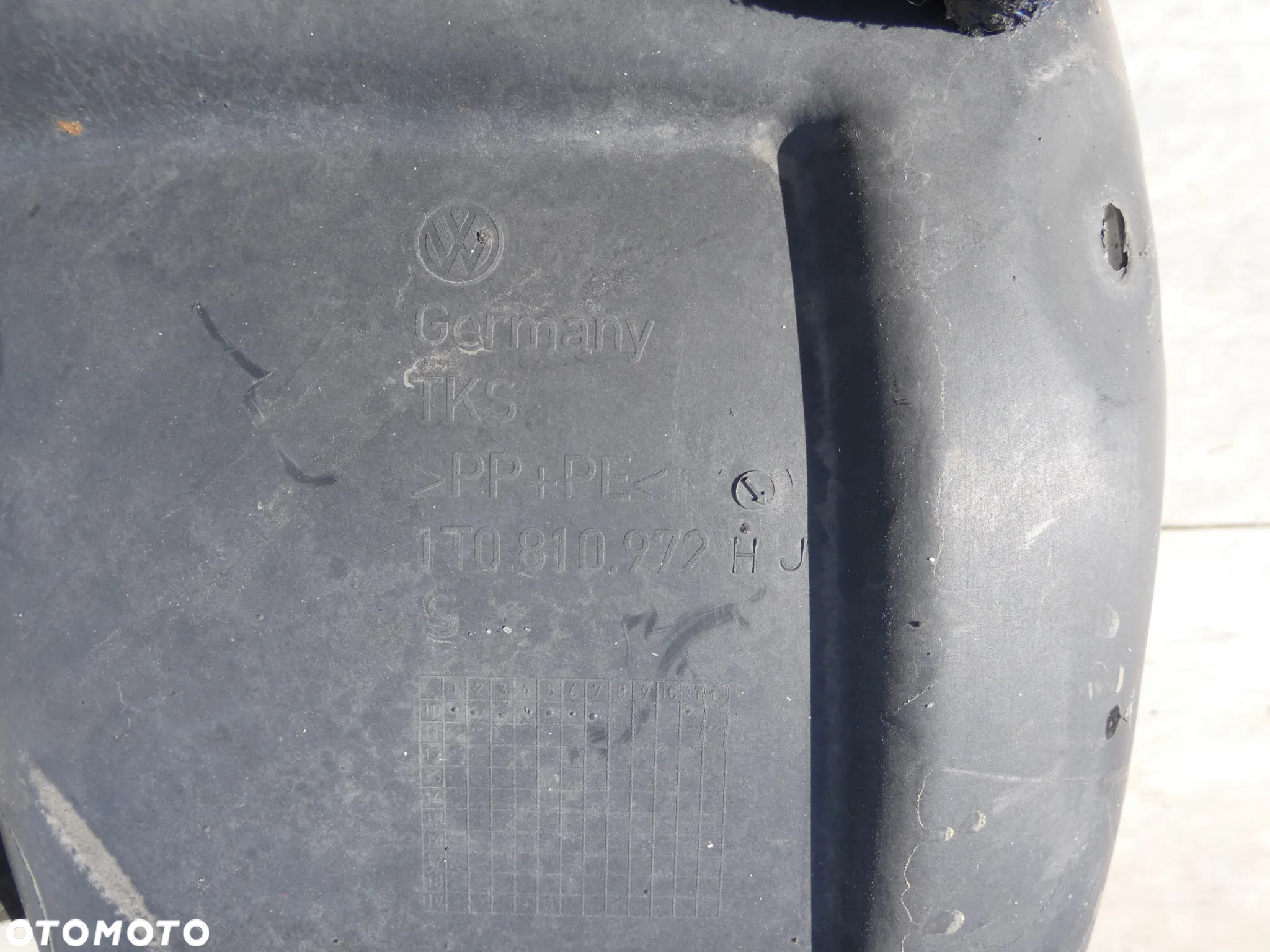 VW TOURAN ORYGINALNE NADKOLE PRAWE TYŁ TYLNE 1T0810972J D111 - 11