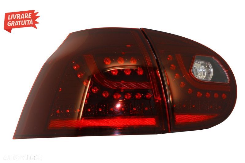 Stopuri LED VW Golf V 5 (2004-2009) Rosu Inchis- livrare gratuita - 3