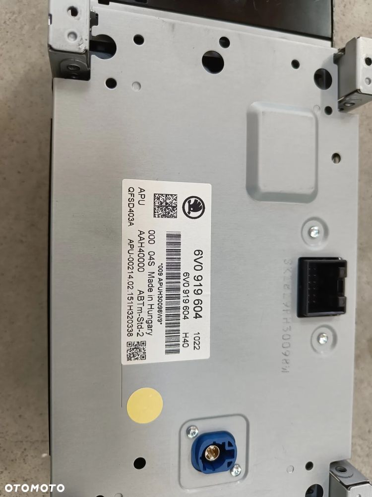 Radio Skoda Fabia 3 III Wyświetlacz Jednostka Czytnik 5Q0035820 6V0919604 - 7