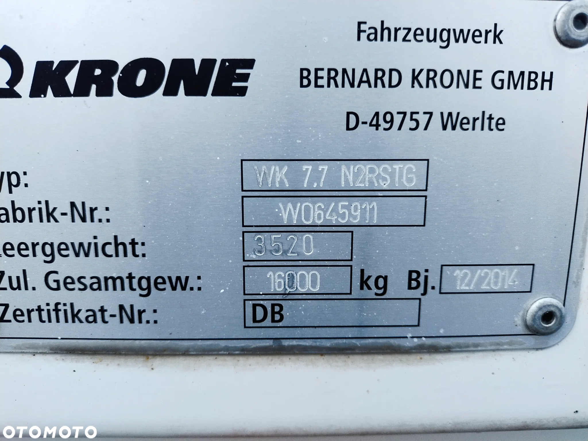 Krone Zabudowa BDF Kontener roleta długość 780 cm - 9