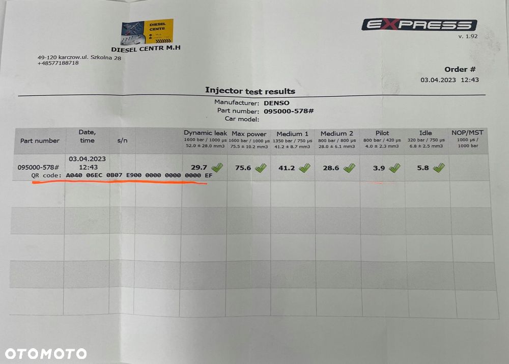 WTRYSKIWACZ DENSO RF7J13H50 MAZDA NOWA KONCOWKA - 4