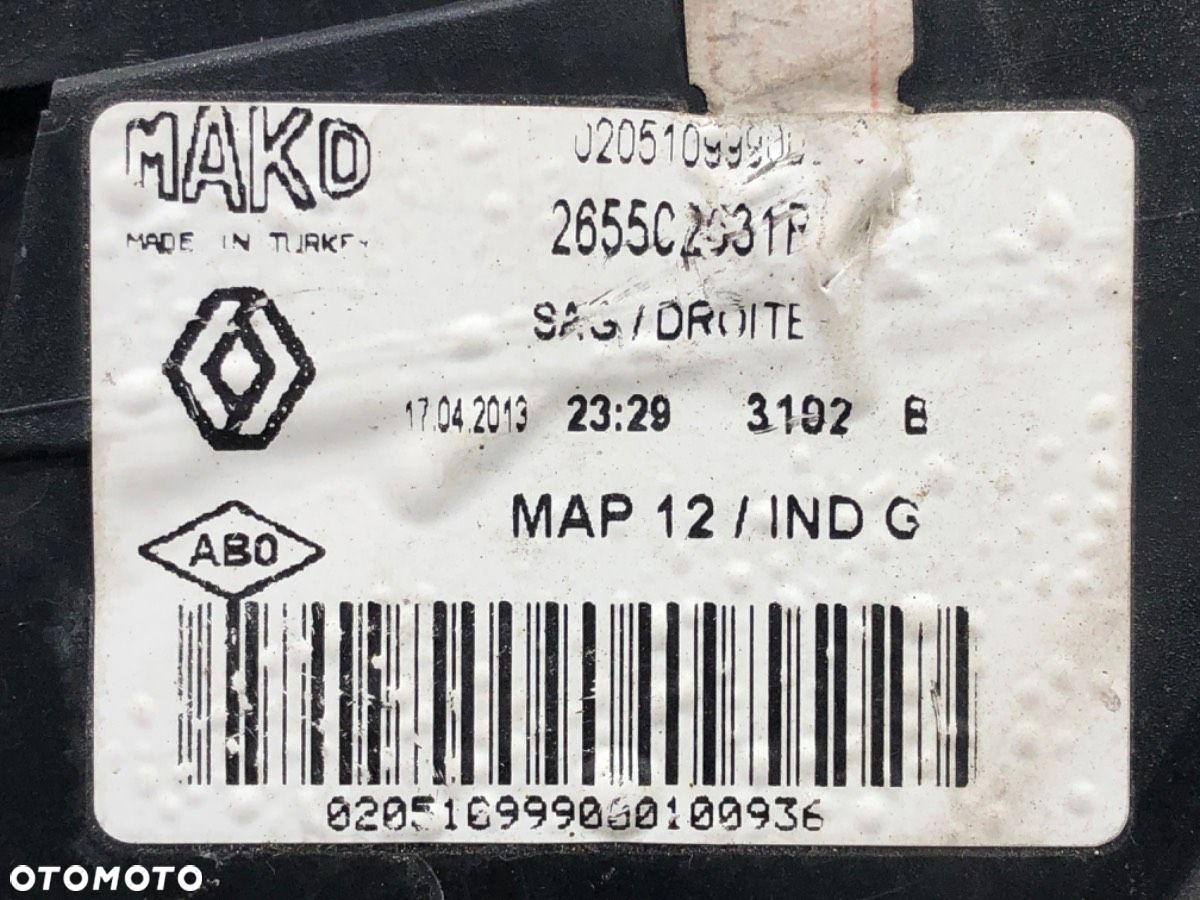 LAMPA PRAWY TYŁ - 86.00 PLN - RENAULT CLIO IV (BH_) 2012 - 2022 1.5 dCi 90 66 kW [90 KM] olej - 4