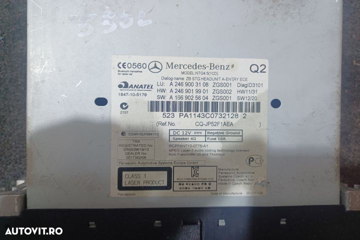 Radio cd A2469003108 Mercedes-Benz A-Class W176 [2012 - 2015] Hatchba - 4