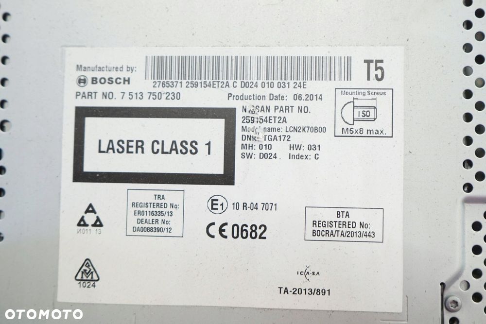 NISSAN QASHQAI II J11 14R RADIO NAWIGACJA FABRYCZNA 259154ET2A - 3