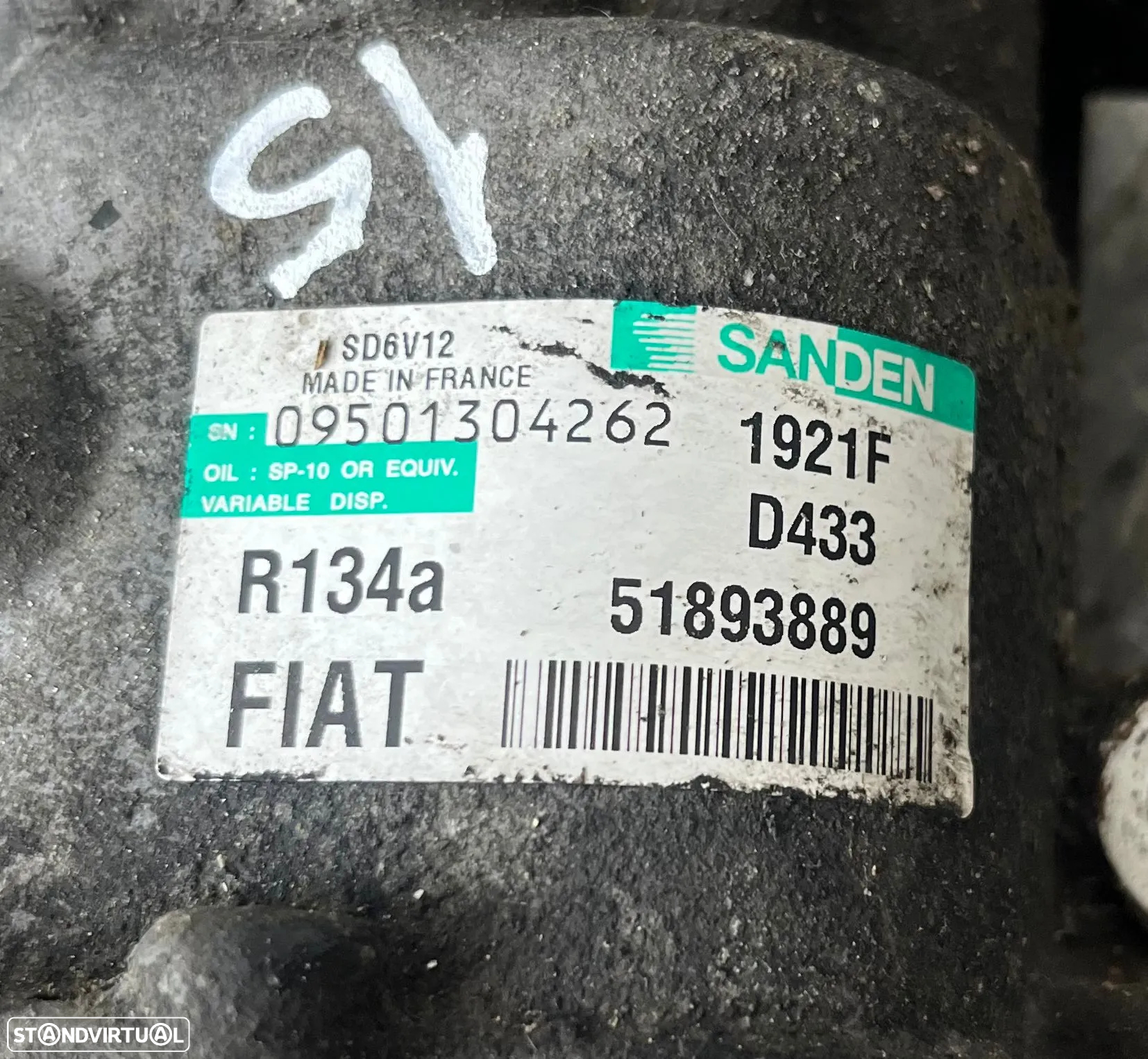 Compressor Ar Condicionado Fiat Punto Ref: 51893889 - 5