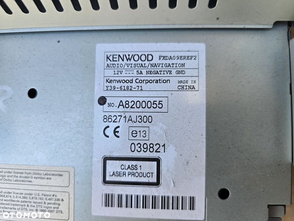 Subaru Outback IV BR radio ekran nawigacja kenwood oryginał - 7