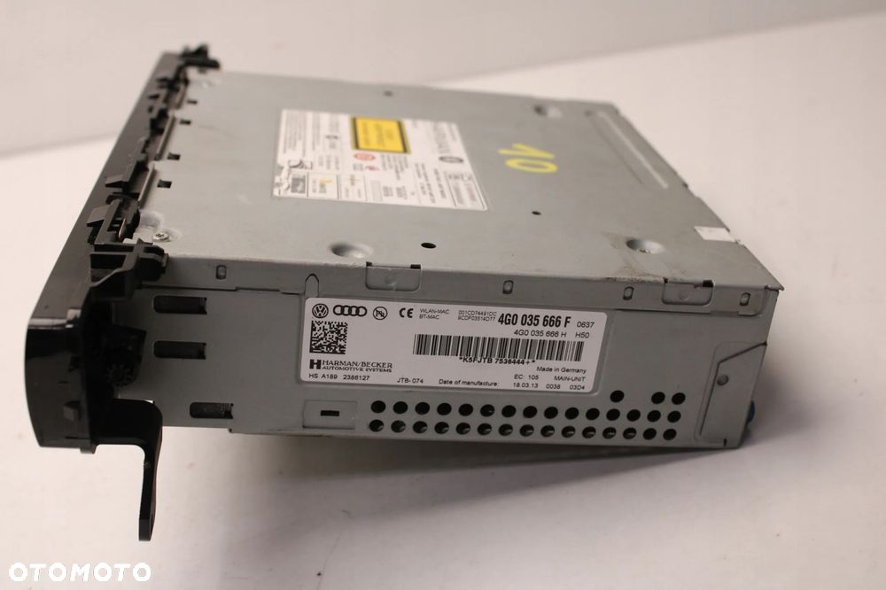 AUDI A7 C7 4G 10R- RADIO RADIOODTWARZACZ NAWIGACJA CZYTNIK PANEL 4G0035666F - 3