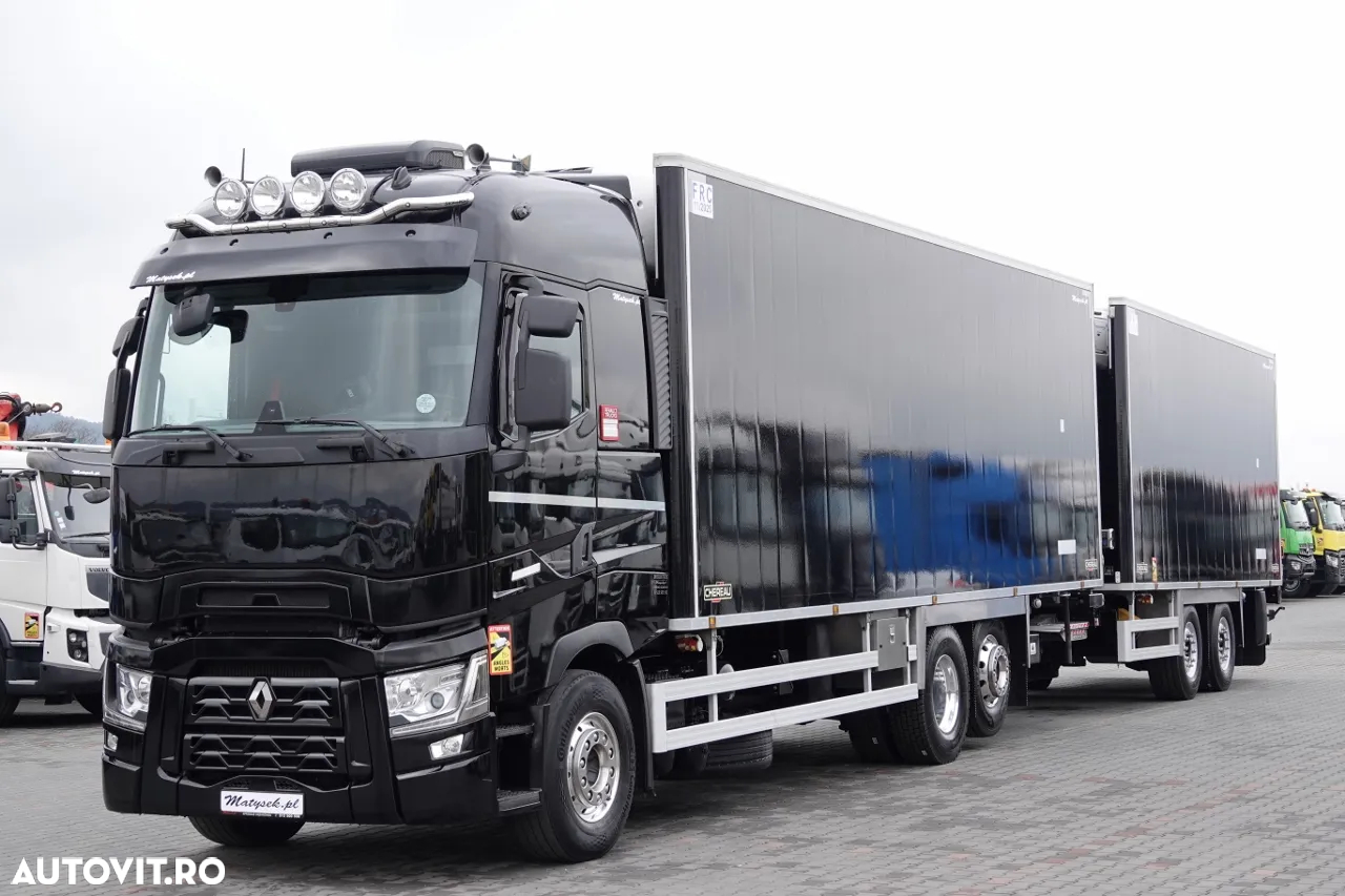 Renault T 480 / 6X2 / SET TANDEM - FRIGORIFER / TRANSPORT SUPRA 1150 MT / LIFTARE / + REMORCA CHERAU / ANVELOPE 100% / ALIEIE / SAF / DUPA CONTRACTUL DE SERVICE GOLDEN - 2