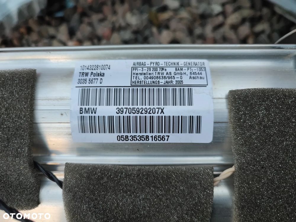 BMW E91 / E91 LCI ORYGINALNY KOMPLET PODUSZEK POWIETRZNYCH / KURTYNA LEWA / PRAWA + PODUSZKA AIR-BAG PASAŻERA EUROPA O NR. 72 12 6 966 859 / 72 12 6 966 860 / 72 12 9 138 247 OEM W BARDZO DOBRYM STANIE - 9