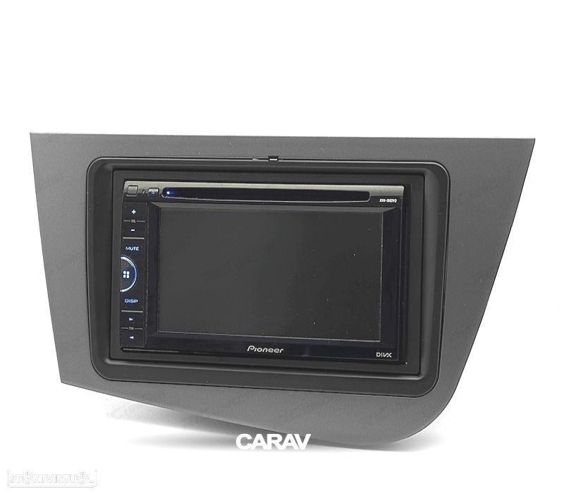 MOLDURA ADAPTADOR CINZA PARA RADIO 2-DIN PARA SEAT LEON 05-12 - 3