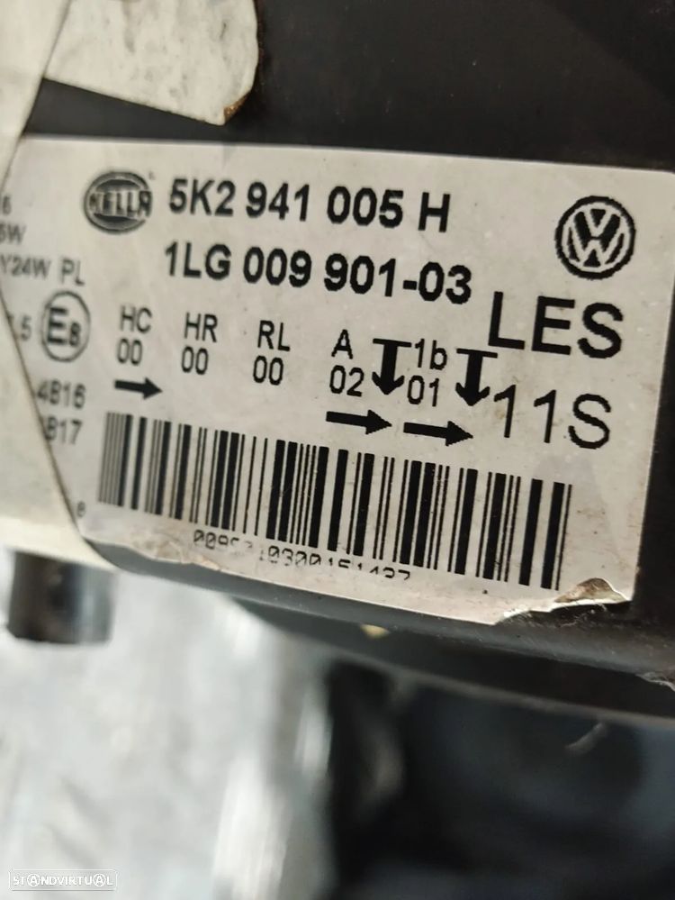 Oticas Farol Frente Frontal Direita Esquerda Original VW Volkswagen Golf 6 VI 5K 5K2941006 5K2941005 - 9