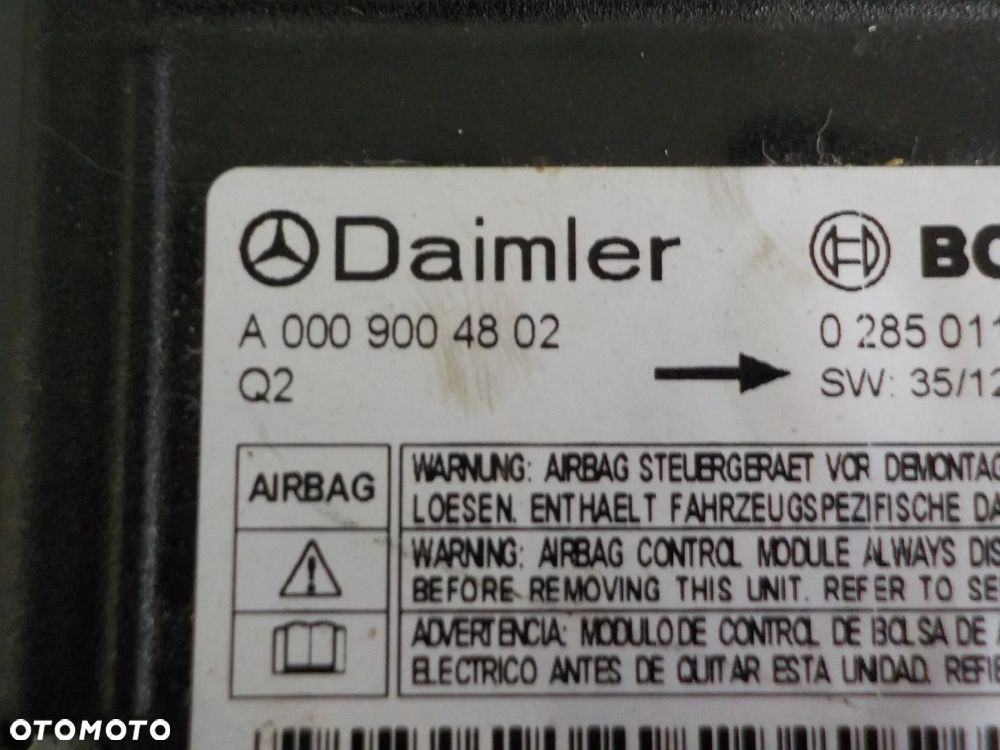 SPRINTER 906 LIFT MODUŁ STEROWNIK SENSOR AIRBAG PODUSZEK A0009004802 - 2