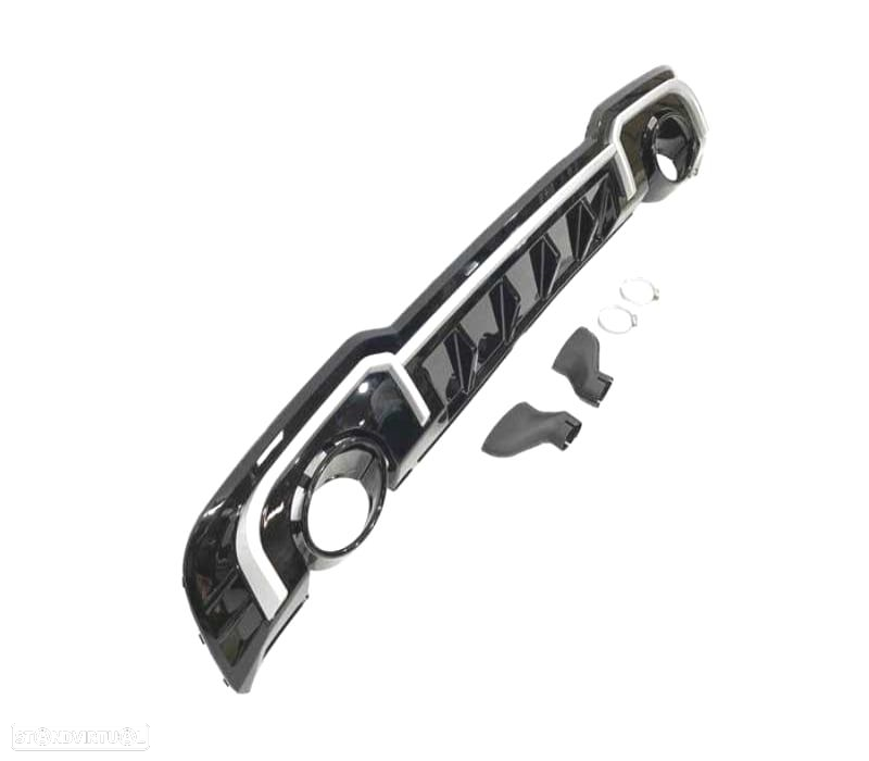 DIFUSOR TRASEIRO AUDI A3 4P 16- LOOK RS3 + PONTEIRA DE ESCAPE - 2