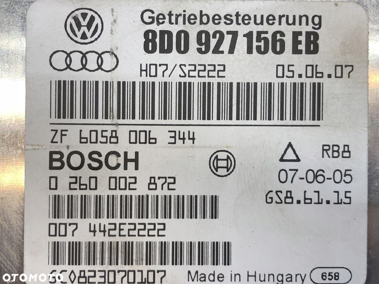 VW AUDI SKODA STEROWNIK SKRZYNI BIEGÓW 2.5TDI - 5
