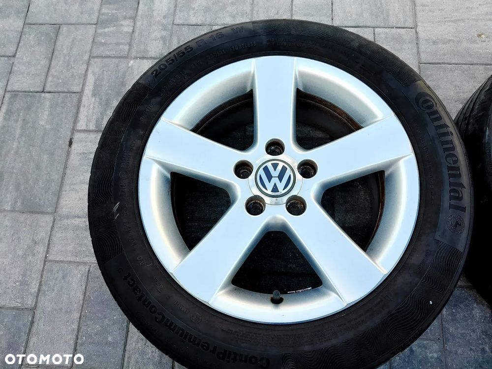 FELGI Z OPONAMI KOŁA ALUMINIOWE VW GOLF V AUDI SEAT SKODA FORD R16 5X112 ET37 57,1 mm OPONY 205/55 R15 LATO NR43 - 4