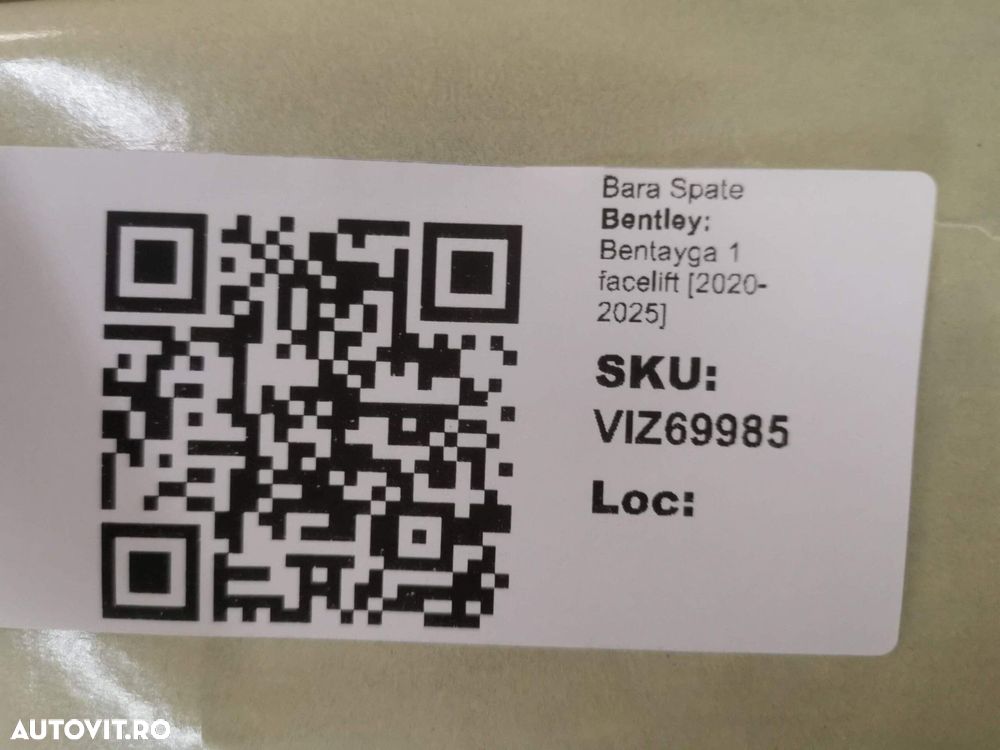 Bara Spate Bentley Bentayga 1 facelift 2020 2021 2022 2023 2024 2025 O - 8